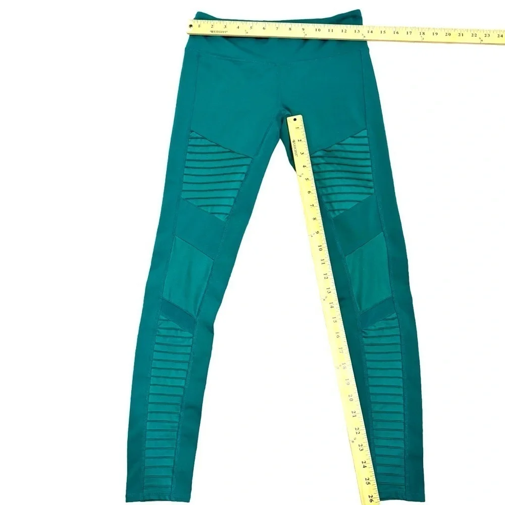 Alo Yoga Moto‎ Legging Forest Green Full Length Tights Size S